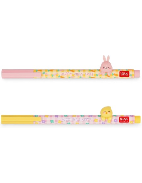 Set 2 Erasable Gel Pens Happy Easter 0.5mm LEGCPPSET2 Legami Milano | Futurartshop.com