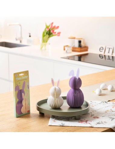 Happy Easter Foldable Paper Bunnies Set of 2 LEGPEB0001 Legami Milano | Futurartshop.com
