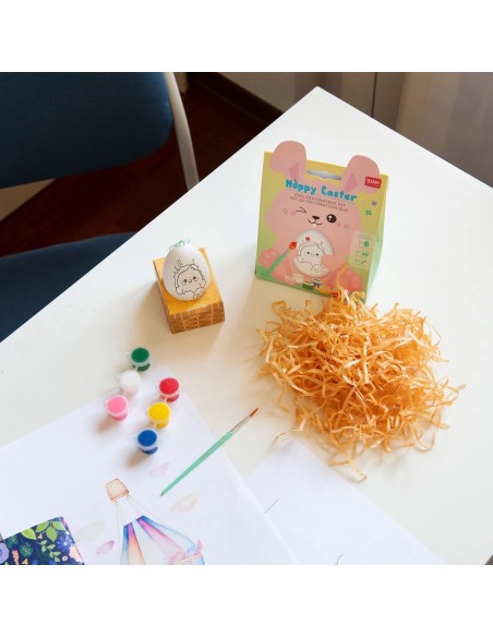 Hoppy Easter Egg Painting Kit 6 Paints Brush LEGEAE0002 Legami Milano | Futurartshop.com