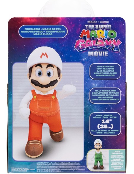 Super Mario Galaxy Movie Mario Jumbo Embroidered Plush 35 cm JAK43236I Jakks Pacific | Futurartshop.com