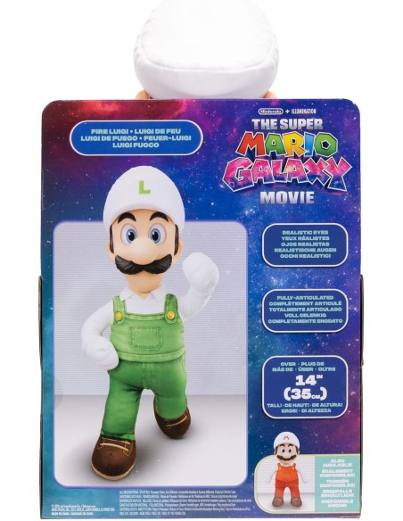 Super Mario Galaxy Movie Luigi Jumbo Embroidered Plush 35 cm JAK43237I Jakks Pacific | Futurartshop.com