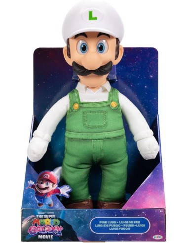 Super Mario Galaxy Movie Peluche Luigi Jumbo Ricamato 35 cm JAK43237I Jakks Pacific | Futurartshop.com
