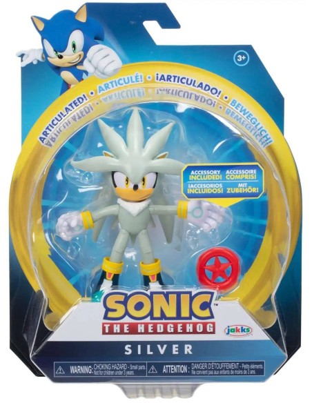 Sonic the Hedgehog Personaggio Silver Action Figure con Red Star JAK41219I Jakks Pacific | Futurartshop.com