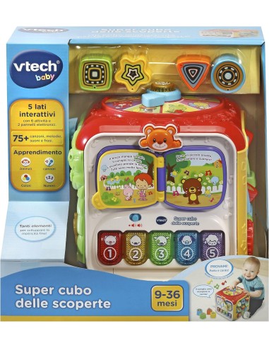 Super Cubo delle Scoperte Gioco Educativo Interattivo VIT183407 Vtech | Futurartshop.com