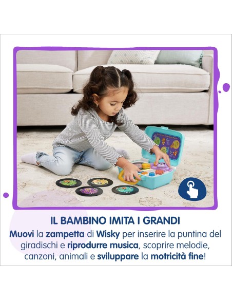 Whisky Micio Giradischi Musicale per Bambini VIT568107 Vtech | Futurartshop.com