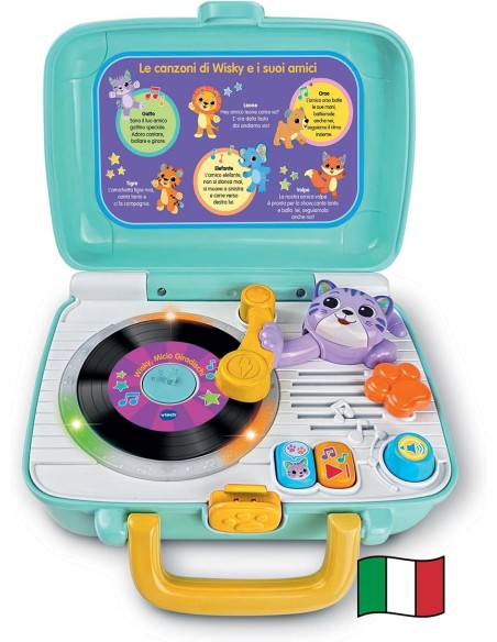 Whisky Micio Giradischi Musicale per Bambini VIT568107 Vtech | Futurartshop.com