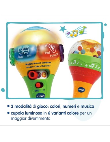 Magiche Maracas Luminose Strumento Musicale Bilingue VIT607547 Vtech | Futurartshop.com