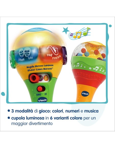 Magiche Maracas Luminose Strumento Musicale Bilingue VIT607547 Vtech | Futurartshop.com