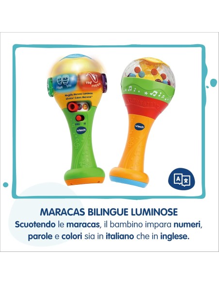 Magiche Maracas Luminose Strumento Musicale Bilingue VIT607547 Vtech | Futurartshop.com
