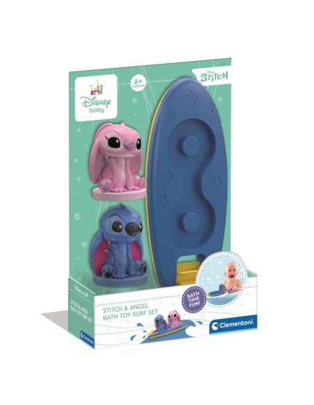 Disney Stitch and Angel Surf Bath Toy Set for Kids CLE17627 Clementoni | Futurartshop.com