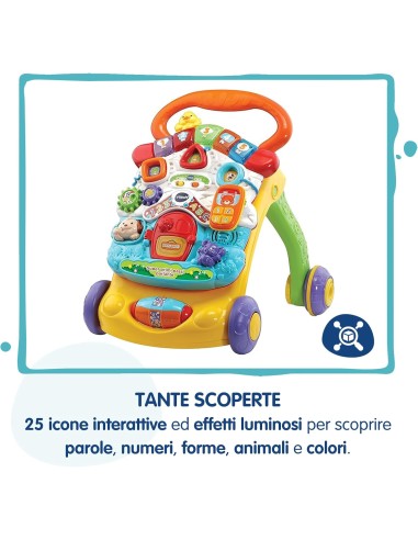 First Steps Baby Walker 2 in 1 Interactive Learning Toy VIT505607 Vtech | Futurartshop.com