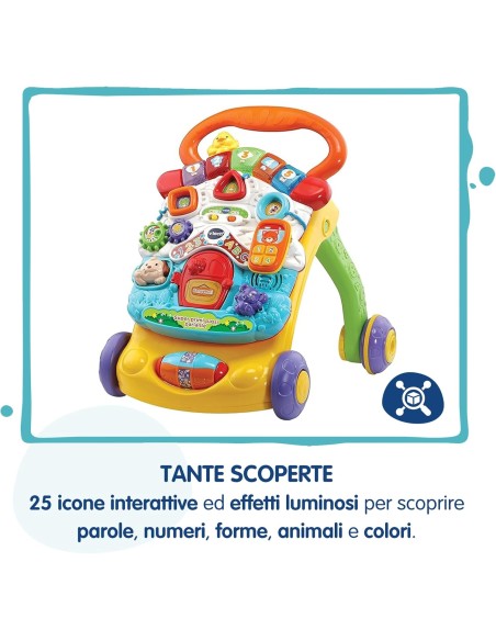 First Steps Baby Walker 2 in 1 Interactive Learning Toy VIT505607 Vtech | Futurartshop.com