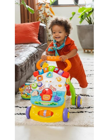 First Steps Baby Walker 2 in 1 Interactive Learning Toy VIT505607 Vtech | Futurartshop.com