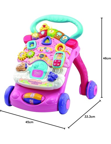 Super Primi Passi Parlante 2 in 1 Rosa Girello Educativo VIT505659 Vtech | Futurartshop.com