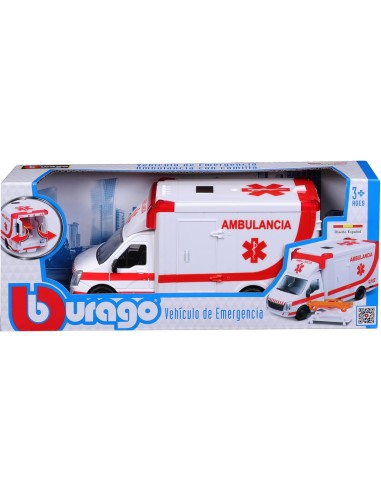 Ambulanza con Barella – Veicolo Soccorso Die-Cast ROU18-32266 Burago | Futurartshop.com