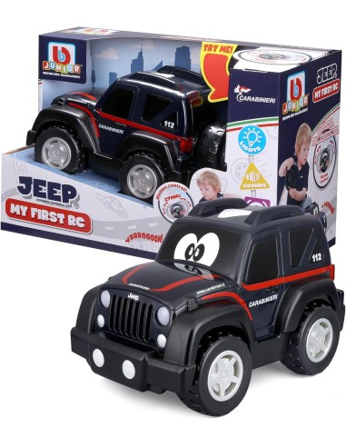 Jeep My First RC Police/Carabinieri Remote Control Car with Lights ROU16-92014 Burago | Futurartshop.com