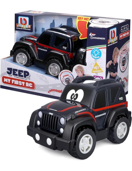 Jeep My First RC Police/Carabinieri Remote Control Car with Lights ROU16-92014 Burago | Futurartshop.com
