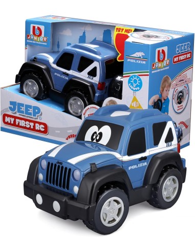 Jeep My First RC Police/Carabinieri Remote Control Car with Lights ROU16-92014 Burago | Futurartshop.com