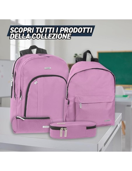 Oval Pencil Case Monocolour Mauve School PAN73829MA Panini | Futurartshop.com