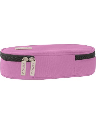 Oval Pencil Case Monocolour Mauve School PAN73829MA Panini | Futurartshop.com