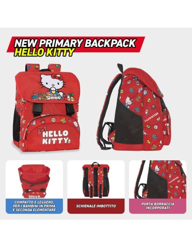 Hello Kitty Small Red Primary School Backpack PAN75557 Panini | Futurartshop.com