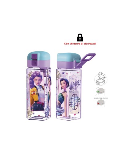 K-POP Demon Hunter Ecozen Water Bottle 550ml Square Safety Lock RTIST80602 Stor | Futurartshop.com