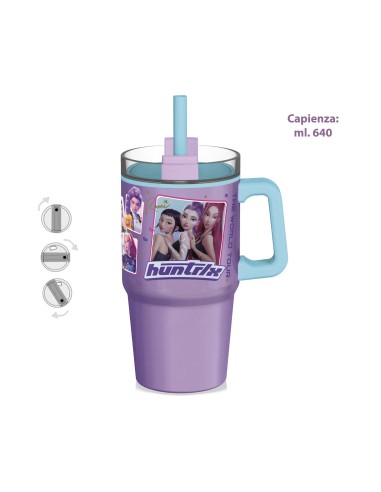 K-POP Demon Hunter Tumbler Mug with Straw Double Wall 640ml RTIST80679 Stor | Futurartshop.com