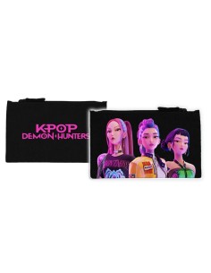 Pochette K-Pop Demon Hunters nera Pochette Polycotton Zip CORW17043 Coriex | Futurartshop.com