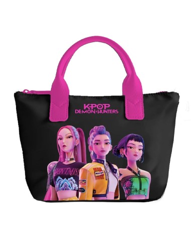 K-Pop Demon Hunters Mini Shopping Bag Black PolyCotton Tote COW17045 Coriex | Futurartshop.com