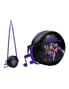 K-Pop Demon Hunters Black PU Leather Crossbody Bag CORW17046 Coriex | Futurartshop.com