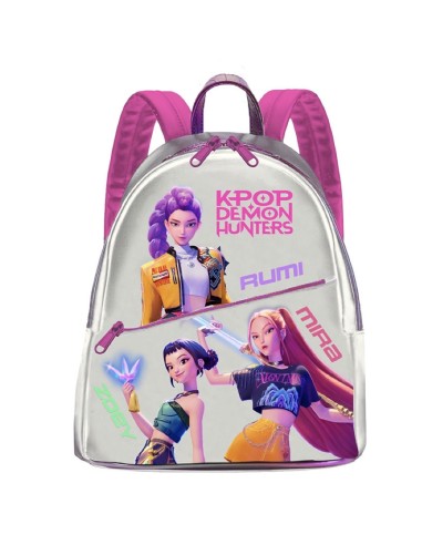 K-Pop Demon Hunters White PU Leather Mini Backpack CORW17039 Coriex | Futurartshop.com