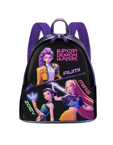 Zainetto K-Pop Demon Hunters nero Ecopelle PU Mini Zaino CORW17034 Coriex | Futurartshop.com