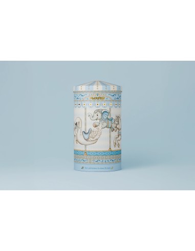 Baby Blue Music Box Tin Wrapped Chocolate Almonds 160g MAXMAXBABYCARC  | Futurartshop.com