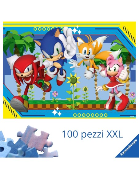 Puzzle XXL Sonic 100 Pezzi per Bambini 6+ RAV120011347 Ravensburger | Futurartshop.com
