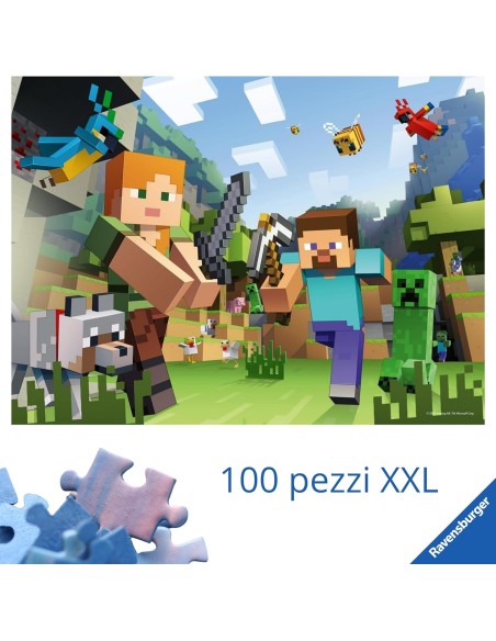 Puzzle XXL Minecraft 100 Pezzi per Bambini 6+ RAV120041764 Ravensburger | Futurartshop.com