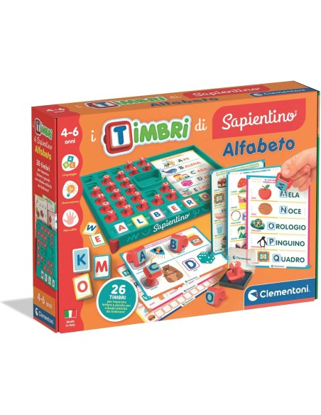 Sapientino Timbri Alfabeto Gioco Educativo Lettere 4-6 CLE16693 Clementoni | Futurartshop.com