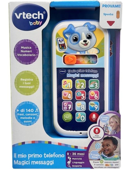 My First Phone Magic Messages blu Interactive Baby Toy VIT620969 Vtech | Futurartshop.com