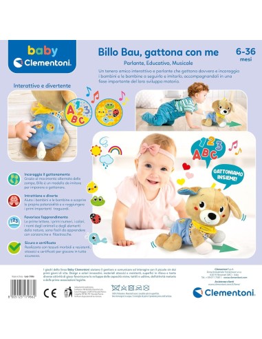 Billo Bau Crawl with Me Interactive Plush 6m+ CLE17986 Clementoni | Futurartshop.com