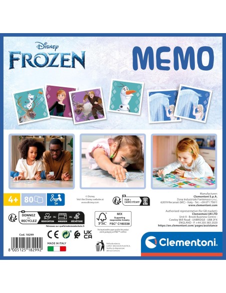 Memo Games Disney Frozen 48 Cards Memory 3+ CLE18299 Clementoni | Futurartshop.com