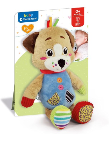 Pete the Puppy Plush Dog Multisensory 0m+ CLE17905 Clementoni | Futurartshop.com