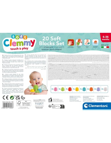 Soft Clemmy 20 Mattoncini Morbidi 6m+ CLE17989 Clementoni | Futurartshop.com