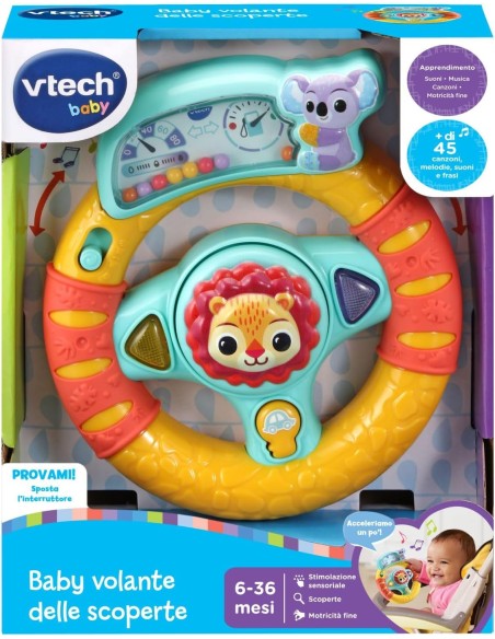 Baby Discovery Steering Wheel Interactive Toy 6-36M VIT536607 Vtech | Futurartshop.com