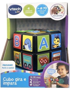 Cubo Gira e Impara Gioco Educativo Interattivo 9-36M VIT558407 Vtech | Futurartshop.com