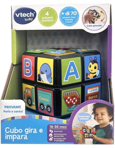 Cubo Gira e Impara Gioco Educativo Interattivo 9-36M VIT558407 Vtech | Futurartshop.com