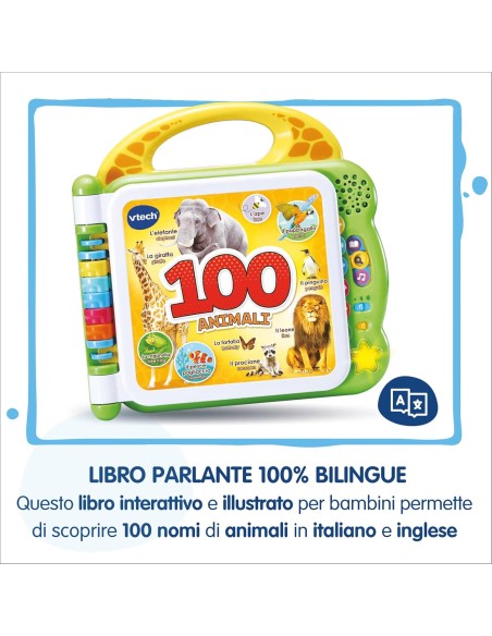 100 Animals Bilingual Interactive Book for Kids VIT609507 Vtech | Futurartshop.com