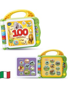 Libro Illustrato Bilingue 100 Animali Gioco Educativo VIT609507 Vtech | Futurartshop.com 2