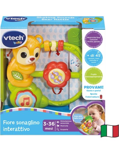 Fiore Sonaglino Interattivo Gioco Neonato 3-24M VIT586907 Vtech | Futurartshop.com