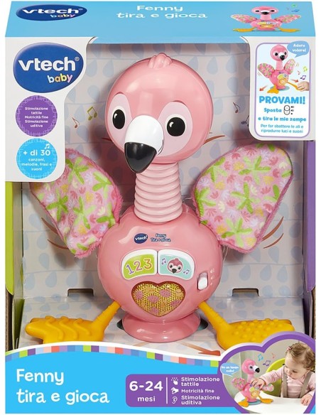 Fenny Fenicottero Sensoriale Tira e Gioca con Luci e Suoni VIT587107 Vtech | Futurartshop.com