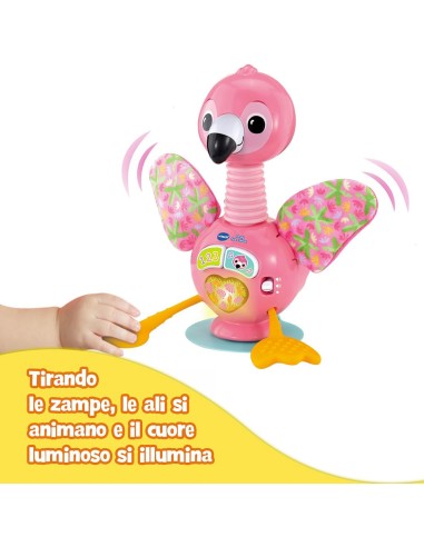 Fenny Fenicottero Sensoriale Tira e Gioca con Luci e Suoni VIT587107 Vtech | Futurartshop.com