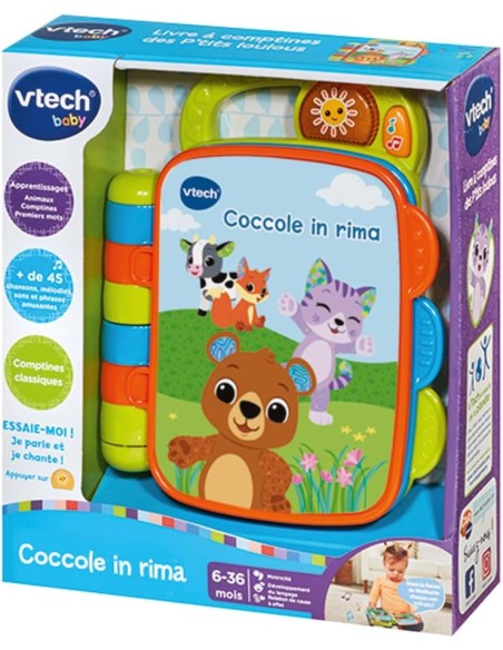 Coccole in Rima Libro Sensoriale Interattivo con Suoni Animali VIT567807 Vtech | Futurartshop.com